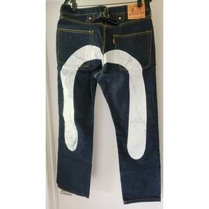 Evisu pure white a8 Daicock Jeans 33/28
